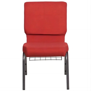 Chaises d'auditorium et d'église en métal au design moderne, très demandées, avec coussin en tissu durable, mobilier de théâtre pour usage hôtelier - Product Image 2