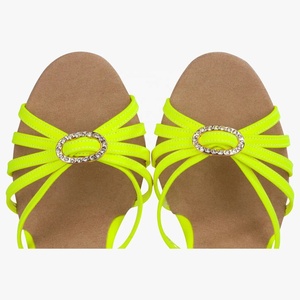 Nouvelle Arrivée Evkoodance – Chaussures <span class=keywords><strong>de</strong></span> <span class=keywords><strong>Danse</strong></span> Professionnelles Personnalisées à Talon <span class=keywords><strong>de</strong></span> 8,5 cm, Jaune Fluorescent, Souples, pour Salsa, Latin, Ballroom et Tango - Product Image 2