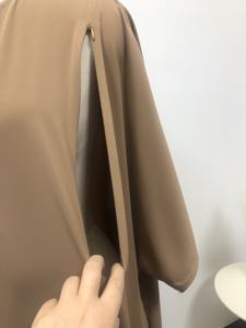 OEM/ODM Color puro tela hendidura puño lactancia vestido interior estilo modesto fuera reversible abaya con bufanda - Product Image 2