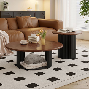 Tables Basses Rondes en Bois Massif sur Mesure, Petite <span class=keywords><strong>Table</strong></span> <span class=keywords><strong>Basse</strong></span> de Salon, <span class=keywords><strong>Table</strong></span> Centrale en Bois - Product Image 1