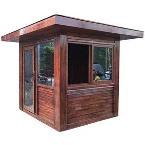 Abri de jardin rustique en bois, poste de garde rectangulaire, abri de rangement extérieur pour usage en jardin - Product Image 2
