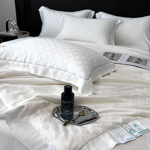Lenzing Tencel Jacquard Summer <b>Quilt</b> Set 4 Pcs Cooling Home Use Solid Washable - Product Image 3