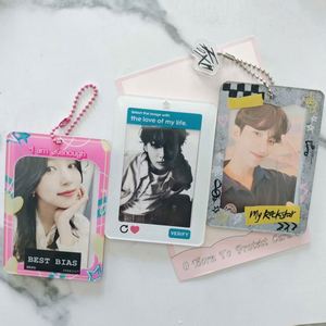 Los más vendidos: Lindos llaveros acrílicos para tarjetas fotográficas de estrellas coreanas, soporte para photocards, llavero para tarjetas de crédito - Product Image 2