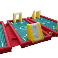 Terrain de football gonflable professionnel à fond souple WINSUN, vente, terrain de football à clôture en savon, location de jeux sportifs