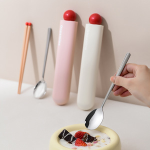 Ensemble de couverts portables Dopamine, baguettes et cuillère pour étudiants et employés de bureau avec étui de rangement - Product Image 5
