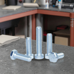 Chất lượng cao M4 hình lục giác đầu bu lông 50mm đồng bằng mạ kẽm mạ kẽm lớp 4.8 & 8.8 ốc vít kích cỡ khác nhau DIN - Product Image 1