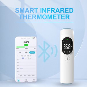 Termometer inframerah dahi Digital, disetujui CE 510K, termometer Bluetooth rumah tangga non-kontak untuk bayi elektrik - Product Image 3