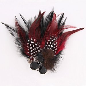 Pince à cheveux fleurie avec plumes <span class=keywords><strong>pour</strong></span> <span class=keywords><strong>femme</strong></span>, accessoire de coiffure <span class=keywords><strong>pour</strong></span> mariée, mariage, cocktail, thé, derby, chapeau de costume - Product Image 2