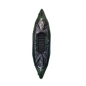 Kayak gonflable léger en TPU, canoë packraft pour une seule personne, bateau de randonnée en eau calme pour lacs et rivières - Product Image 3