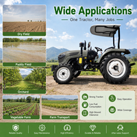 Tractor LAWNIO con Múltiples Configuraciones y Accesorios Disponibles, Tracción en las Cuatro Ruedas, PTO de Doble Velocidad para Labranza, Tractor 4x4