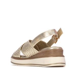 Sandalias de cuña Xti para mujer 145252 Dorado 37 Altura del tacón 5 cm - Product Image 2