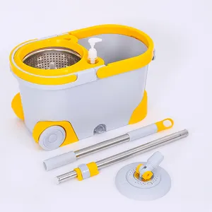 Household cleaning tools floor sweeper mopping buckets floor power saving magic spin mop with bucket