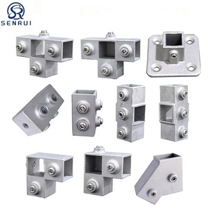 Raccordo per Tubi Quadri in Lega di Alluminio, Connettore Angolare a 90 Gradi a 3 Vie, Gomito con Uscita Laterale da 1 Pollice, Fusione 20mm 30x30mm - Product Image 1