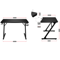 Fabricante de China Barato en forma de Z Escritorio de juegos de computadora PC Racing Mesa de pie con luz RGB Proveedores OEM