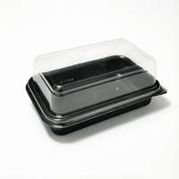 Transparante PP/PET voedselveilige vierkante voedselcontainers voor het bewaren van cake, sushi en snacks