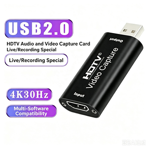 HDTV Video Capture Card 1080P Game Live <strong>Streaming</strong> <strong>Recorder</strong> Supports OBS-Recording USB 2.0 Capture Card - Product Image 1