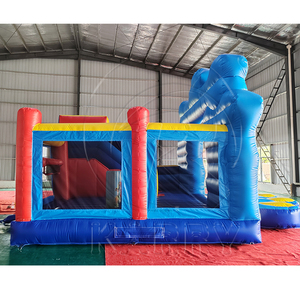 ปราสาทเด้งดึ๋งเป่าลมรูปการ์ตูนบ้านเด้งคอมโบปราสาทเด้งเชิงพาณิชย์พร้อมปราสาทกระโดดสไลด์สำหรับเด็ก - Product Image 4