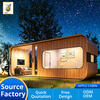 Maison mobile préfabriquée de 20 pieds à prix abordable, mini-villa de luxe modulaire prête à l'emploi avec chambre à coucher
