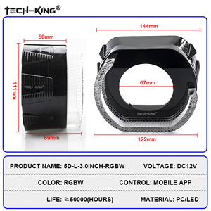 Mới phổ quát 3.0 inch 5D pha lê mắt thiên thần đèn màu vàng và trắng hai màu L loại mắt thiên thần ma thuật Ngựa chạy ngày ánh sáng - Product Image 6