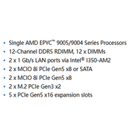 Motherboard Server MZ23-SU0 CEB dengan Soket AMD Tunggal SP5 (LGA 6086), Mendukung DDR5