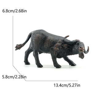 Modelo de vaca silvestre de simulación transfronteriza, búfalo, rinoceronte, <span class=keywords><strong>takin</strong></span>, vaca Simmental amarilla, PVC para ensamblaje y cognición infantil - Product Image 6
