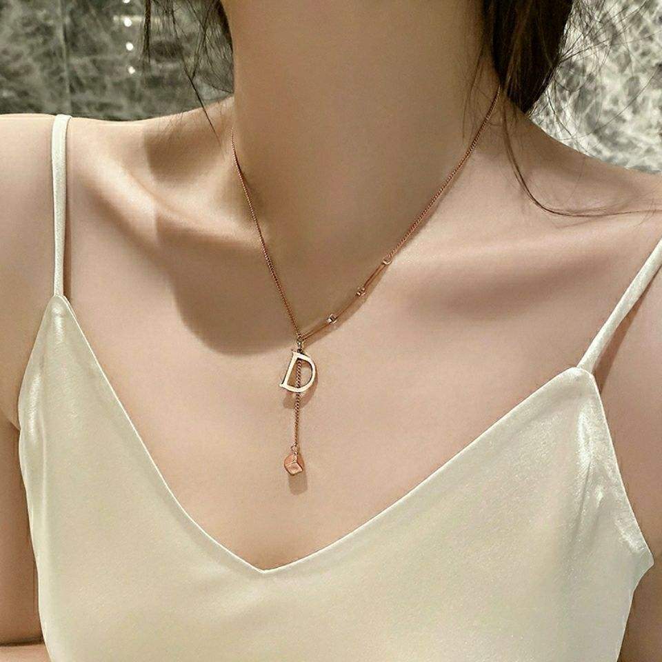 [8496] letter d rose gold 45cm