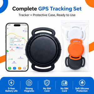 Traceur GPS intelligent 3 ans pour iOS, dispositif <span class=keywords><strong>de</strong></span> suivi pour personnes âgées et animaux <span class=keywords><strong>de</strong></span> compagnie, en plastique noir, le plus petit localisateur intelligent pour retrouver vos objets - Product Image 5