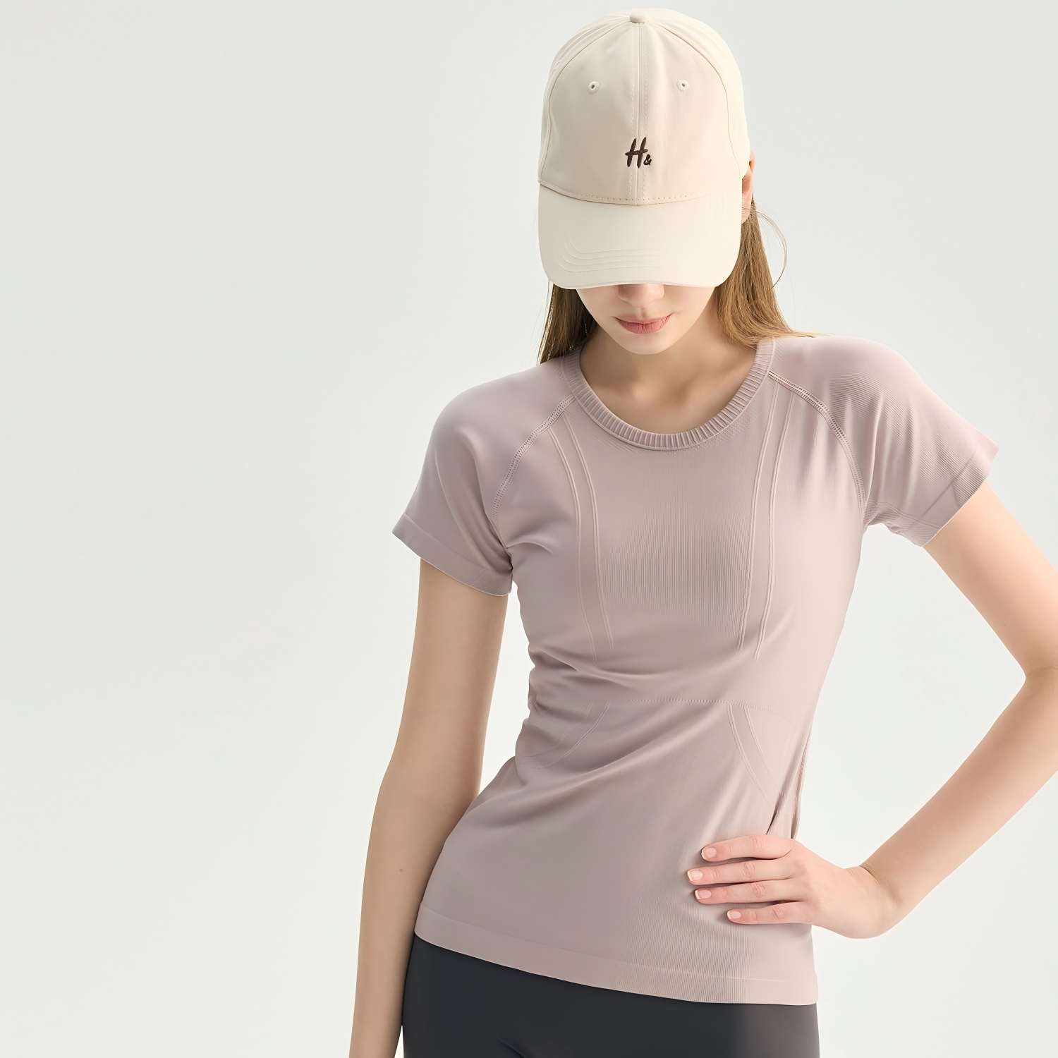 Custom LOGO Breathable Slim Round Neck Yoga Exercise Top Running Fitness Short Sleeve Mesh Seamless Nude T-Shirt