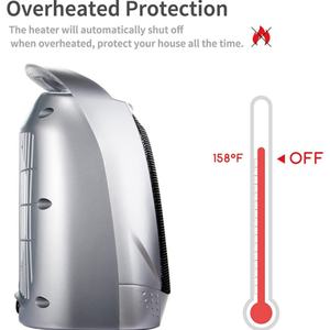 Calentador Eléctrico Portátil 2 en 1 de Alta Potencia con Cerámica PTC, Ventilador de Aire Caliente con Modo de Enfriamiento para Oficina y Hogar en Invierno - Product Image 3