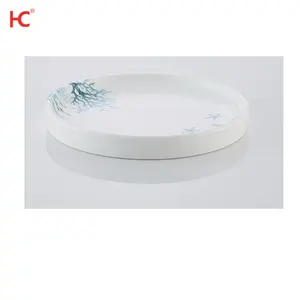 R019 Wholesale Classic Plastic Starfish High Quality Tableware Sustainable 100% Melamine Plate Dinnerware Round Set Restaurant