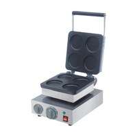 Équipement de collation commercial Chef Prodentials 4 pièces électrique 110V 220V gaufrier rond en fonte commerciale rond