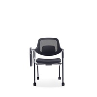 Chaise d'attente JOHOOFURNITURE avec tablette d'écriture, vente en gros, chaise de bureau pour la maison et le bureau, coussin épais confortable