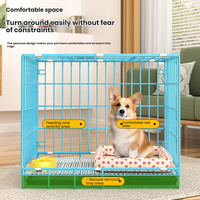 Cage pliable pour chien, cage métallique pour animaux de compagnie, pour petits chiens, usage intérieur, résistante aux morsures, anti-rouille, avec plateau, transporteur pour voiture