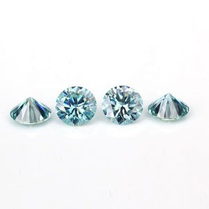 Moissanita multicolor <span class=keywords><strong>verde</strong></span> claro forma redonda color <span class=keywords><strong>verde</strong></span> azul - Product Image 2