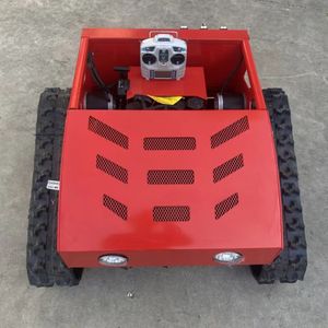 Tondeuse à gazon robotisée à chenilles rouge, télécommandée, alimentée par batterie, qualité professionnelle, pour usage extérieur - Product Image 6