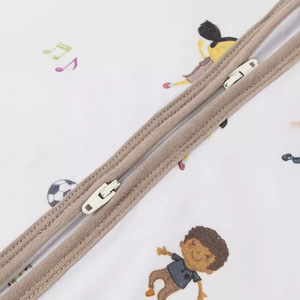 Saco de dormir de algodón orgánico con estampado de animales personalizado al por mayor, saco de dormir de fibra de bambú para recién nacidos, <span class=keywords><strong>cremallera</strong></span> para niños pequeños - Product Image 6