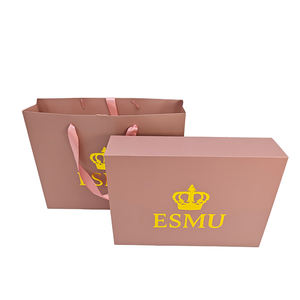 بشعار مخصص فاخر وردي ممغنط قابل للطي صندوق تعبئة 2 سماكة مواد معاد تدويرها للأحذية والملابس الشحن - Product Image 2