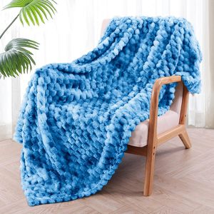 Couverture en polaire pour canapé ou lit, couverture décorative en jacquard à motif de coquille de tortue 3D, couverture en flanelle douce, légère et moelleuse - Product Image 4