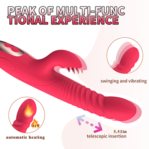 Jouets sexuels, vibrateur rouge pour la Saint-Valentin, vibromasseur G-spot pour la masturbation féminine avec recharge <span class=keywords><strong>USB</strong></span>, boîte de jouets pour adultes, femme - Product Image 2