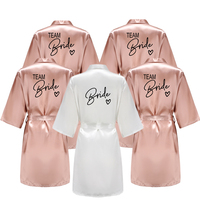 Peignoir de Mariage Personnalisé avec Nom et Date, Peignoir de Mariée en Faux Soie, Robe de Mariée, Robes de Mariée pour Femmes, Robe de Mariée pour Demoiselle d'Honneur, Robe de Mariage pour Femme, Robe de Soirée pour Enterrement de Vie de Jeune Fille
