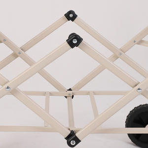 Personalizado portátil ajustable 5 pulgadas PVC rueda plegable al aire libre jardín carro playa Picnic plegable Camping carro - Product Image 4