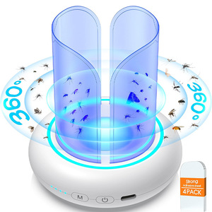 เครื่องดักยุงแบบชาร์จไฟได้ 360 องศา พร้อมแสงสีม่วง กำจัดแมลงในบ้าน เป็นมิตรกับสิ่งแวดล้อม พร้อมแผ่นกาวดักแมลง - Product Image 1