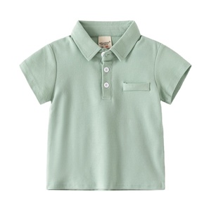 Abbigliamento Estivo per Ragazzi, <span class=keywords><strong>T</strong></span>-<span class=keywords><strong>shirt</strong></span> in Cotone, Polo Tinta Unita per Bambini, Polo in Cotone Bianco per Ragazzi - Product Image 3