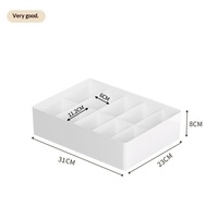 Boîte de rangement pour sous-vêtements en plastique avec séparateurs télescopiques 3-en-1, organiseur de soutien-gorge, sous-vêtements et chaussettes, design moderne, compartiments extensibles
