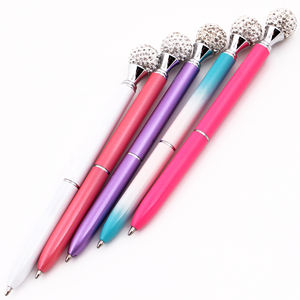Bolígrafo de punta redonda con diseño de bola de discoteca, micro pavé de diamantes de imitación, cristal, novedoso, para oficina, regalo. - Product Image 4