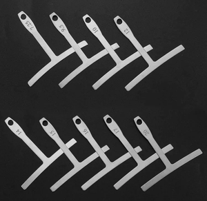 Jauge de rayon d'épaisseur pour guitare Luthier Tools en acier inoxydable pour manche de guitare et chevalet - Product Image 1