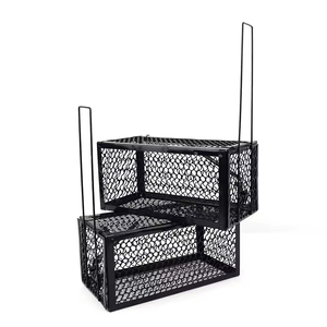 Piège à souris à capture vivante à porte unique, revêtement poudré noir, antirouille, pour une lutte antiparasitaire humaine - Product Image 1