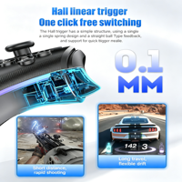 Manette de jeu RGB pour PS5 avec pavé tactile, touches de programmation macro, joysticks double Hall 6 axes, compatible avec les jeux natifs PS5