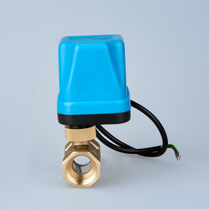 Brass Ball Valve DDF-BLUE DN15 Threaded Electric Actuator For <b>Hot</b> <b>Cold</b> Water And Ethylene Glycol - Product Image 1