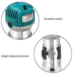 Routeur de découpe électrique professionnel 33000 tr/min 6 vitesses réglables avec 15 lames pour le travail du bois et le bricolage - Product Image 3